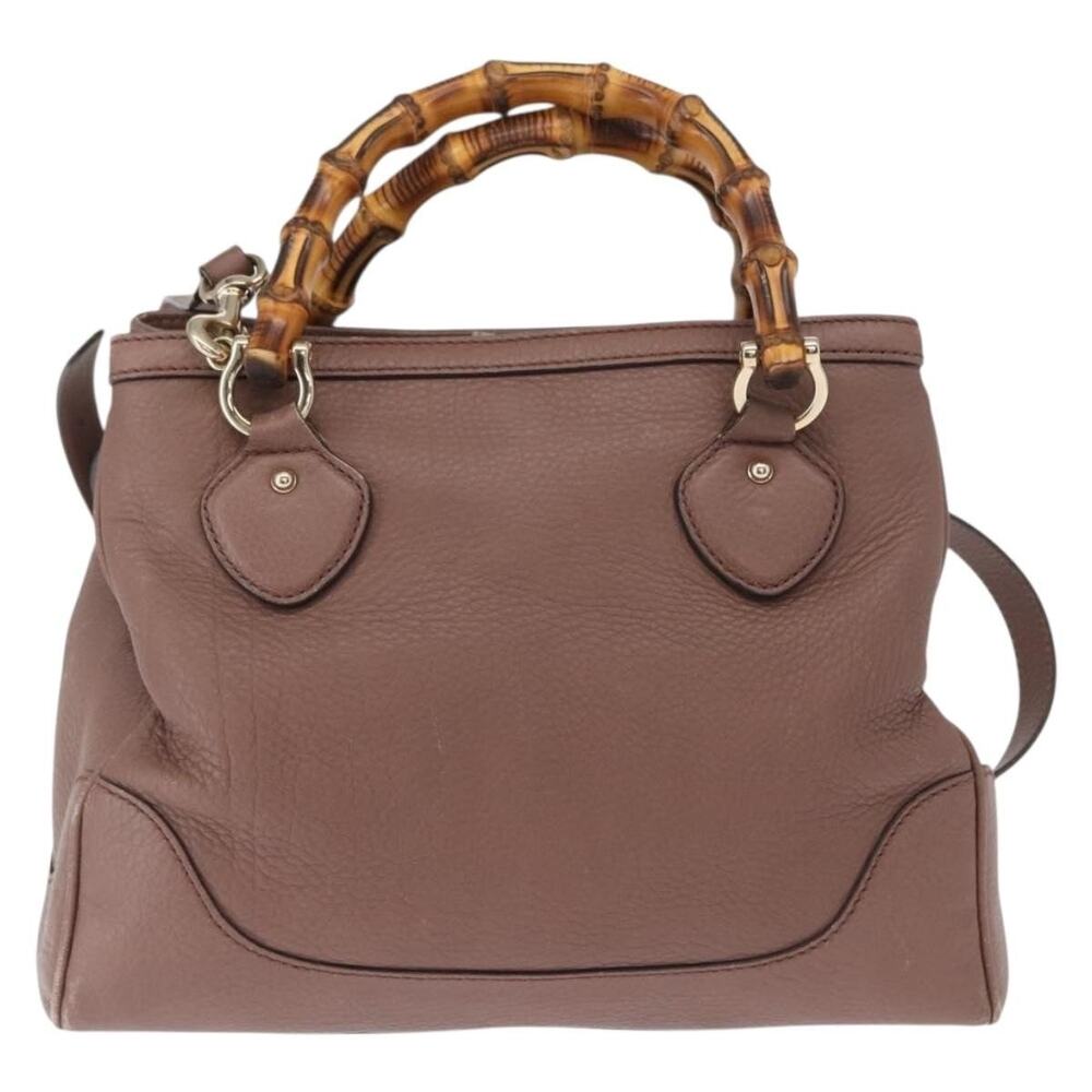 Gucci Bamboo Leather Handbag Pink